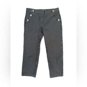LOFT The Riviera Slim Striped Nautical Anchor Button Pants - 2P